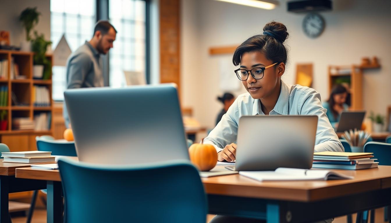 Student developing practical and academic skills