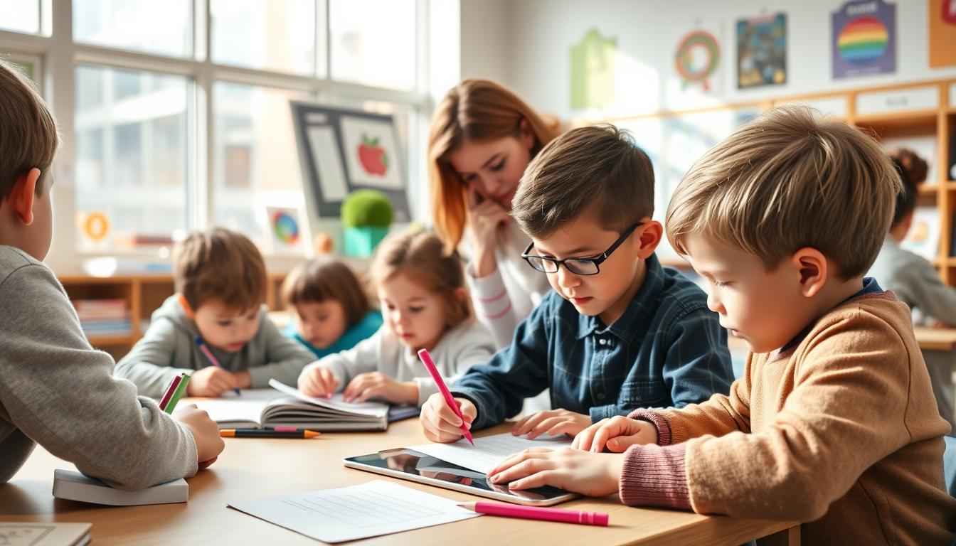 Student using a study guide to organize academic notes